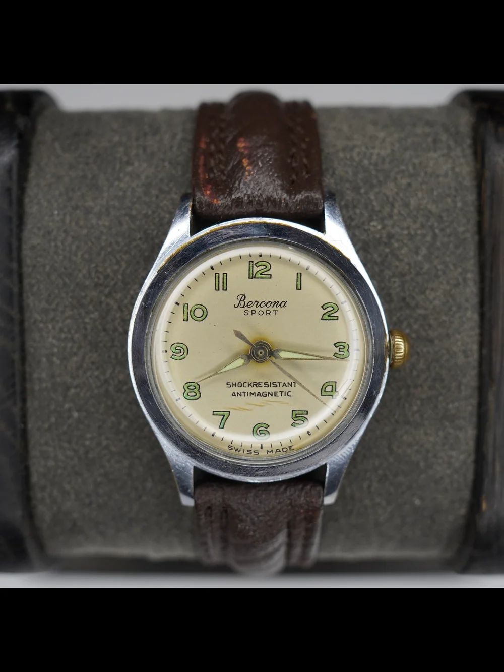 Vintage Bercona Sport Swiss Made Shock Resistant Antimagnetic Men's Manual Watch